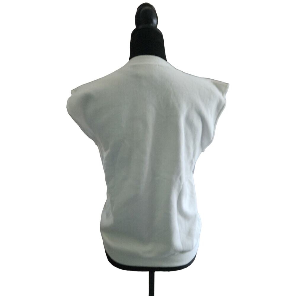 Vintage Walt Disney World  kids white sleeveless crewneck sweatshirt w/ MIckey L - Picture 3 of 5
